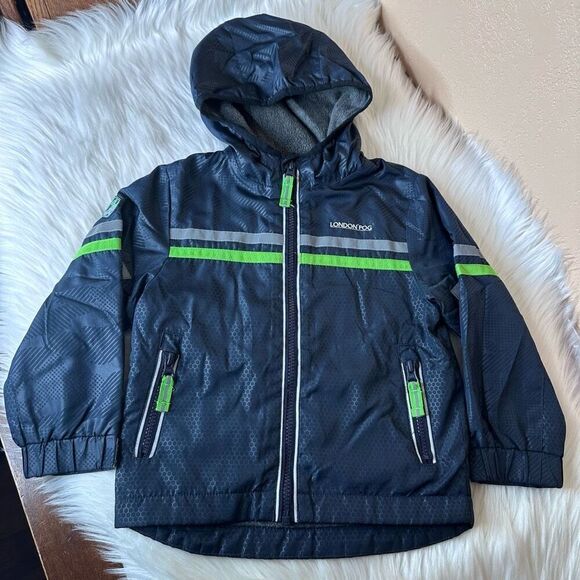 London Fog Boy Kid's Midweight Jacket Navy Size 3T - Picture 2 of 9